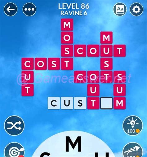 Wordscapes level 85 in the Canyon Group category and Ravine Pack subcategory contains 7 words and the letters AILSV making it a relatively easy level. . Wordscapes level 86